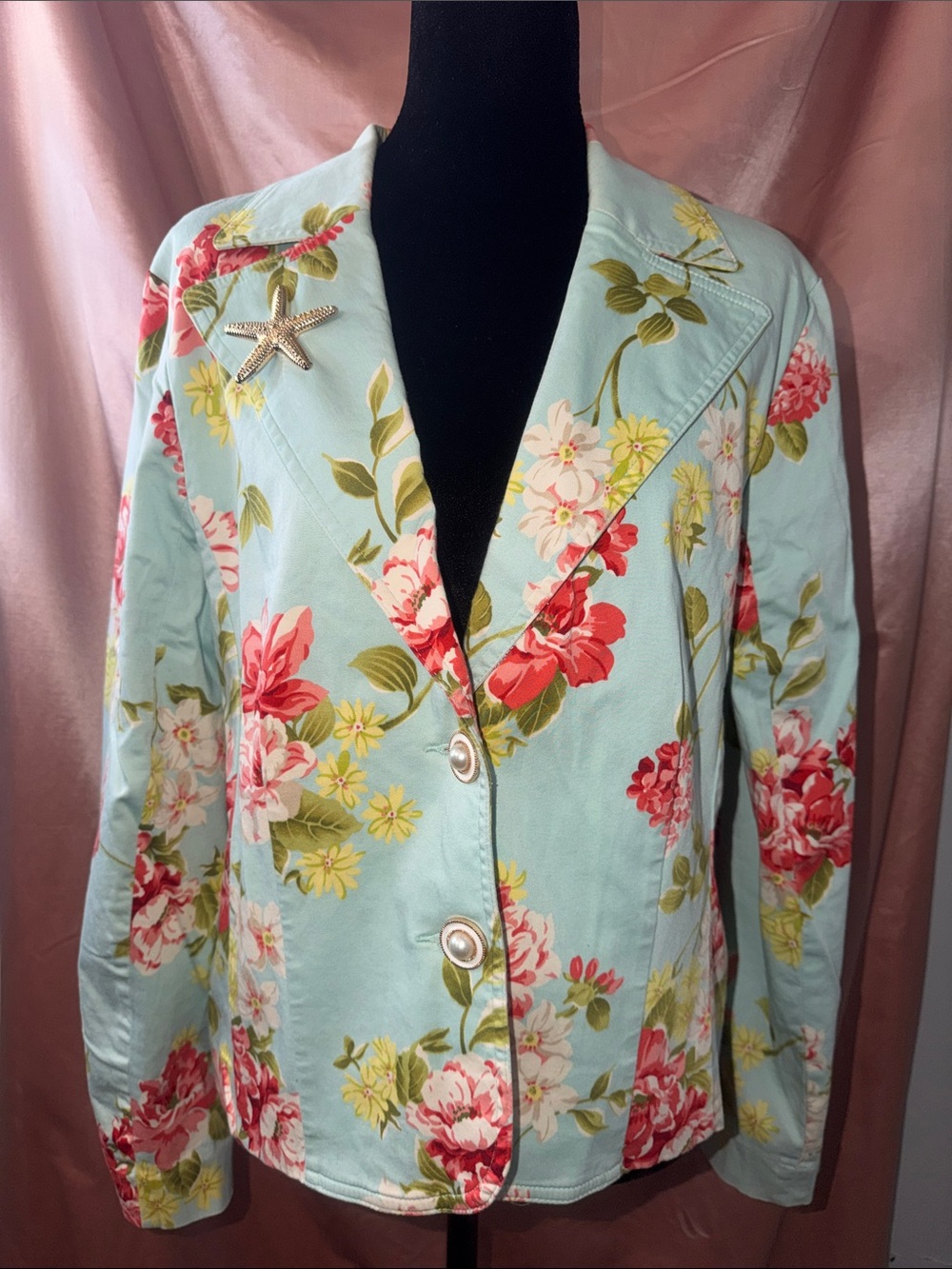 August Silk Aqua Floral Curated Blazer – Aybar’s Glamour Edit